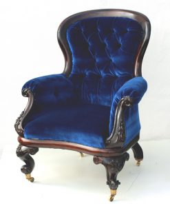 Rosewood armchair, William IV armchair, upholstered armchair, antique Irish armchair, Irish