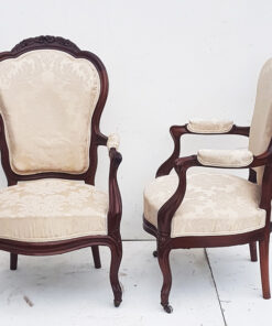 French mahogany salon chairs