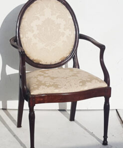Hepplewhite French style open arm chair