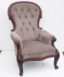 Victorian deep buttoned armchair
