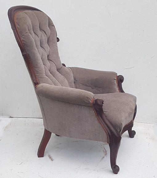 Victorian deep buttoned armchair