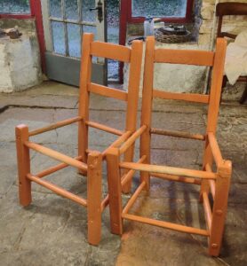 Set of six Sugan chairs