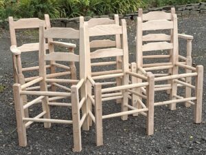 Set of six Sugan chairs